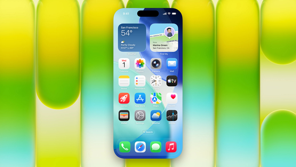 Pantalla de un iPhone dentro de la pantalla de un MacBook Neo