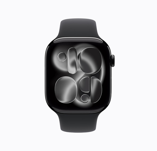 Apple Watch Series 11 i pianosort vist fra siden