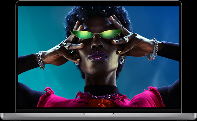 MacBook Pro 16 inci, yang memperlihatkan layar Liquid Retina XDR