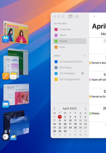 Various iOS apps displayed in groupings on a desktop.