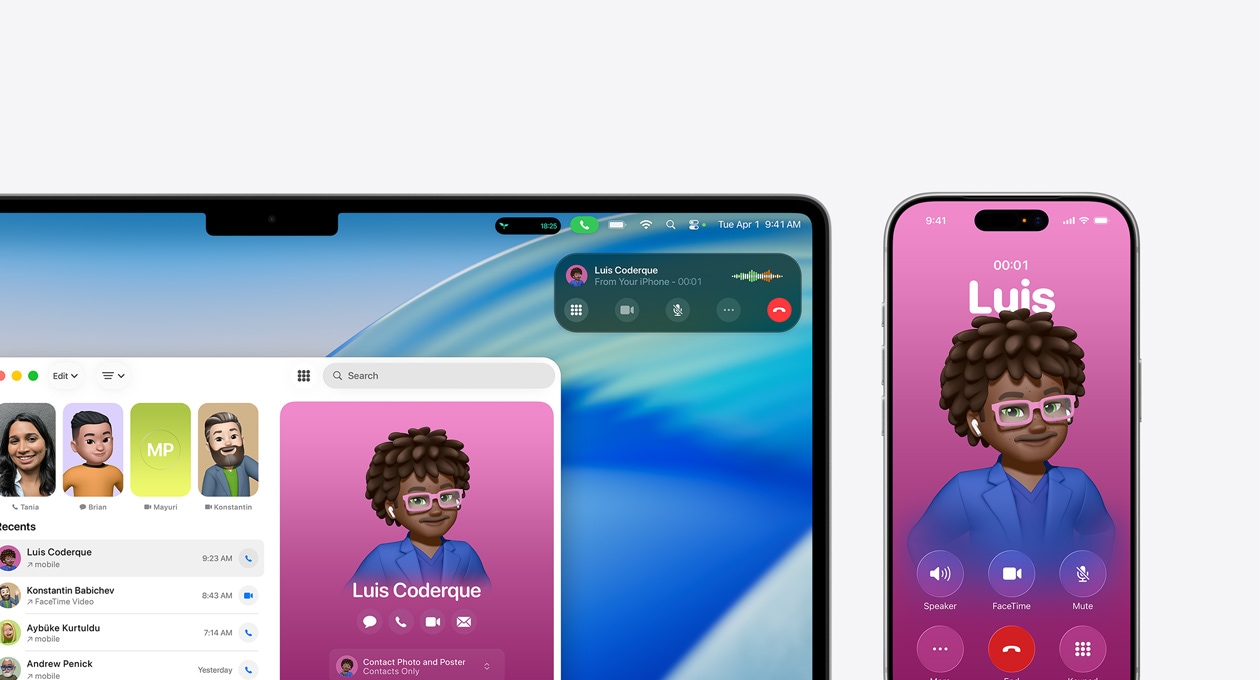 Mac, a na jego ekranie nowa aplikacja Telefon
