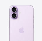 Vista traseira do iPhone 17 lavanda, sistema de câmara Dual Fusion no canto superior esquerdo