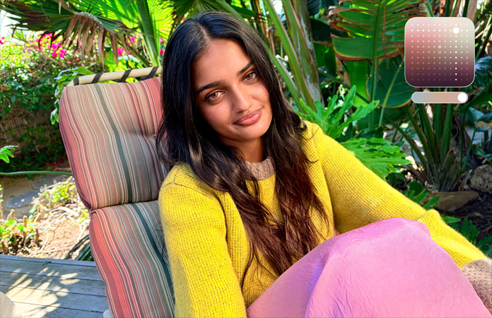 Et billede af en person taget med kamerafunktionen Fotostil