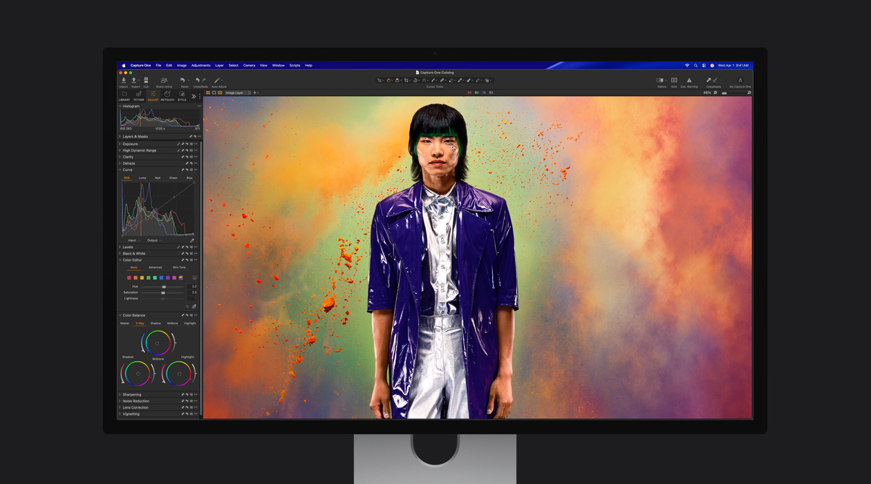 En billedfil med forskellige visningsalternativer i navigationsfeltet til venstre